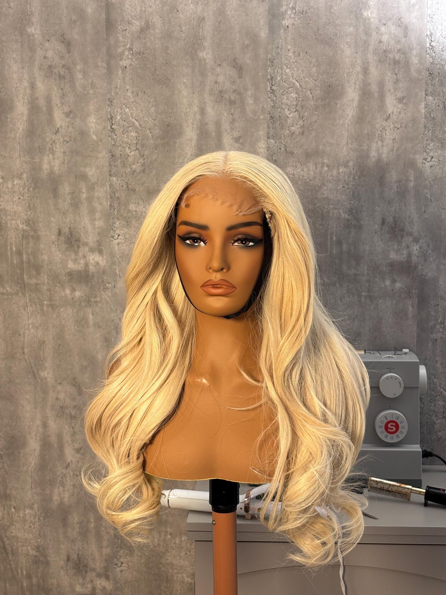 Luxury Custom Blonde Wig | 28” | Raw Indian Hair | machine- Sewn |