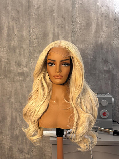 Luxury Custom Blonde Wig | 28” | Raw Indian Hair | machine- Sewn |